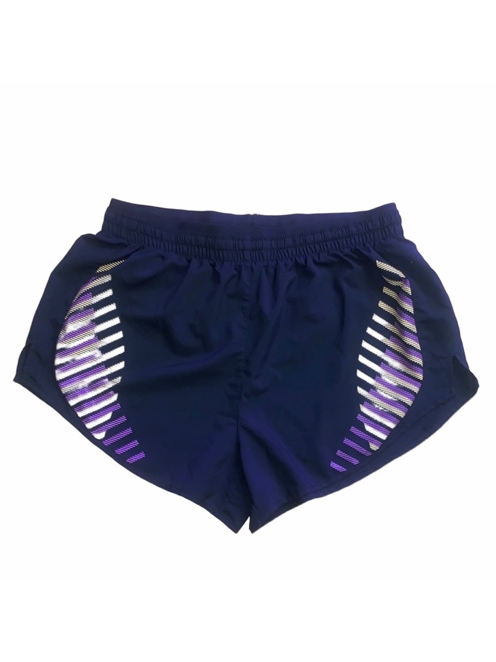 Nike M Black Purple Running Shorts Athletic Activewear Lined Womens